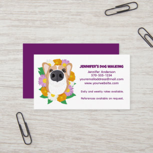 Dog Walking, Walker, Pet Sitting, Grooming Visitekaartje
