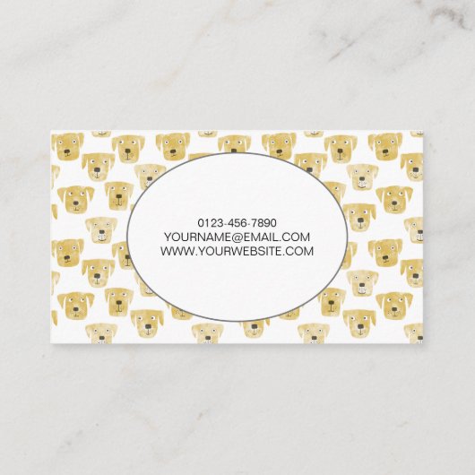 Dog Walking Waterverf Visitekaartje (Achterkant)