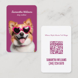Dog Walking WhatsApp Klik om te chatten Visitekaar Visitekaartje