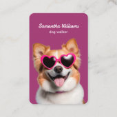 Dog Walking WhatsApp Klik om te chatten Visitekaar Visitekaartje (Voorkant)