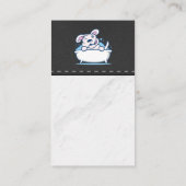 Dog Wash | Leder Visitekaartje (Achterkant)