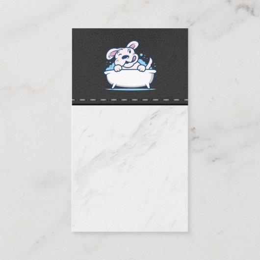 Dog Wash | Leder Visitekaartje (Achterkant)