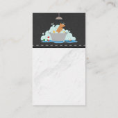 Dog Wash Pet Grooming Dog Icon Visitekaartje (Achterkant)