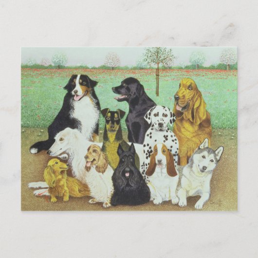 Dog Watch Briefkaart (Voorkant)