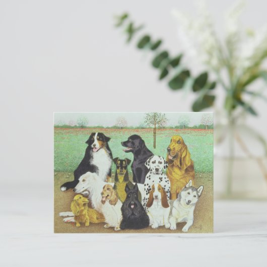 Dog Watch Briefkaart (Staand voorkant)