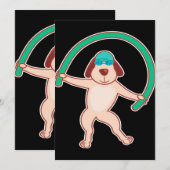 Dog Water Aerobics | Funny Gift Feestdagenkaart (Voorkant / Achterkant)