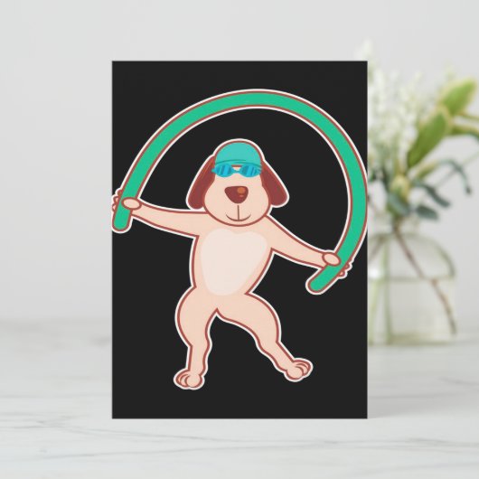 Dog Water Aerobics | Funny Gift Feestdagenkaart (Staand voorkant)