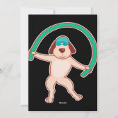 Dog Water Aerobics | Funny Gift Feestdagenkaart (Achterkant)