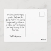 Dog Waterverf Duitse herder Plaid Christmas Briefkaart (Achterkant)