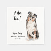 Dog Wedding Cocktail Napkins Servet (Voorkant)