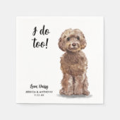 Dog Wedding Cocktail Napkins Servet (Voorkant)