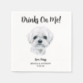 Dog Wedding Cocktail Napkins Servet (Voorkant)