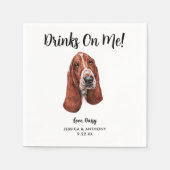 Dog Wedding Cocktail Napkins Servet (Voorkant)
