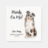 Dog Wedding Cocktail Napkins Servet (Voorkant)