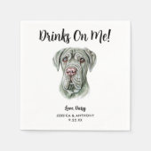 Dog Wedding Cocktail Napkins Servet (Voorkant)