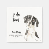 Dog Wedding Cocktail Napkins Servet (Voorkant)