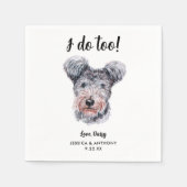 Dog Wedding Cocktail Napkins Servet (Voorkant)