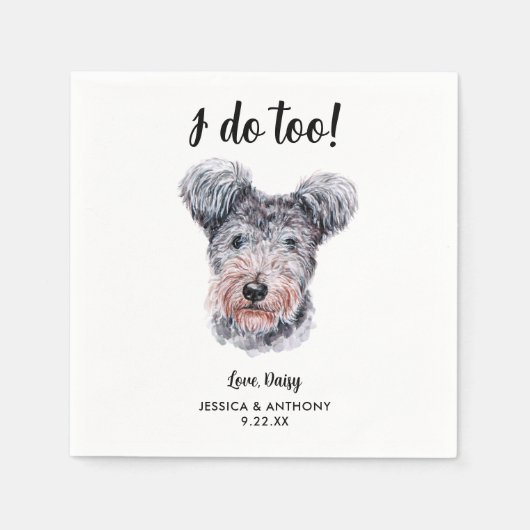 Dog Wedding Cocktail Napkins Servet (Voorkant)