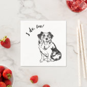 Dog Wedding Cocktail Napkins Servet (Insitu)