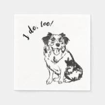 Dog Wedding Cocktail Napkins