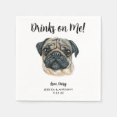 Dog Wedding Cocktail Napkins Servet (Voorkant)