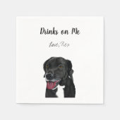 Dog Wedding Cocktail Napkins Servet (Voorkant)
