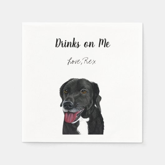 Dog Wedding Cocktail Napkins Servet (Voorkant)