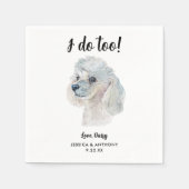 Dog Wedding Cocktail Napkins Servet (Voorkant)