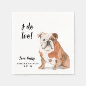 Dog Wedding Cocktail Napkins Servet (Voorkant)