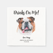 Dog Wedding Cocktail Napkins Servet (Voorkant)