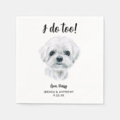 Dog Wedding Cocktail Napkins Servet (Voorkant)