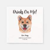 Dog Wedding Cocktail Napkins Servet (Voorkant)