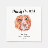 Dog Wedding Cocktail Napkins Servet (Voorkant)