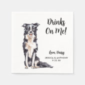 Dog Wedding Cocktail Napkins Servet (Voorkant)