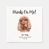 Dog Wedding Cocktail Napkins Servet (Voorkant)