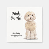 Dog Wedding Cocktail Napkins Servet (Voorkant)
