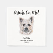 Dog Wedding Cocktail Napkins Servet (Voorkant)