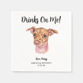 Dog Wedding Cocktail Napkins Servet (Voorkant)