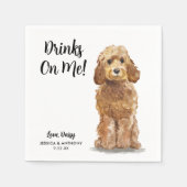 Dog Wedding Cocktail Napkins Servet (Voorkant)