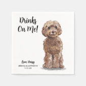 Dog Wedding Cocktail Napkins Servet (Voorkant)