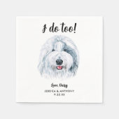 Dog Wedding Cocktail Napkins Servet (Voorkant)