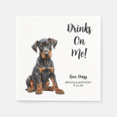 Dog Wedding Cocktail Napkins Servet (Voorkant)