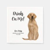Dog Wedding Cocktail Napkins Servet (Voorkant)