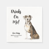 Dog Wedding Cocktail Napkins Servet (Voorkant)