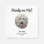 Dog Wedding Cocktail Napkins Servet (Voorkant)
