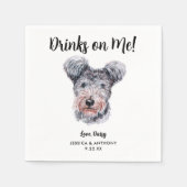 Dog Wedding Cocktail Napkins Servet (Voorkant)