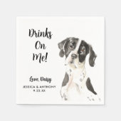 Dog Wedding Cocktail Napkins Servet (Voorkant)