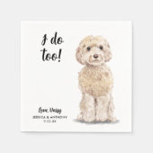 Dog Wedding Cocktail Napkins Servet (Voorkant)