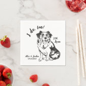 Dog Wedding Cocktail Napkins Servet (Insitu)