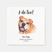 Dog Wedding Cocktail Napkins Servet (Voorkant)